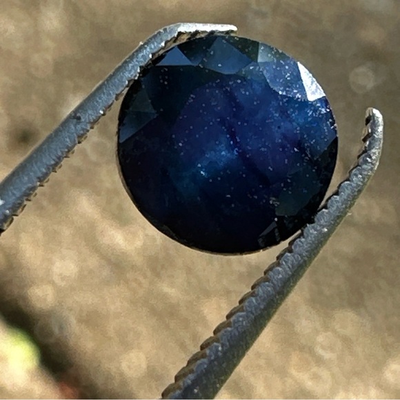 1.09ct Natural Ceylon Blue Sapphire Round Cut - Picture 17 of 17